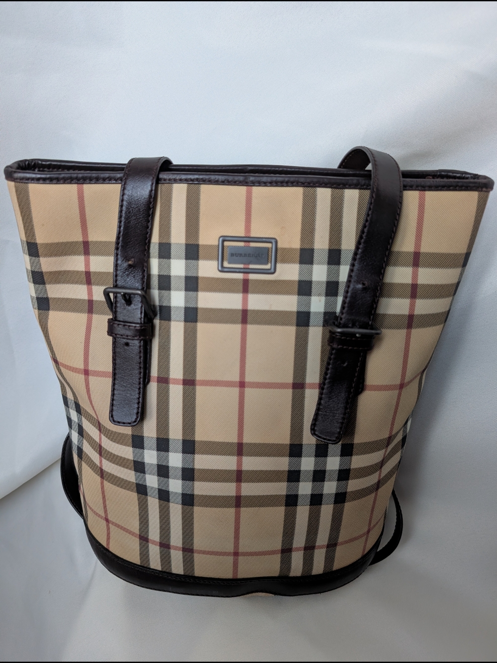 Burberry Nova Check Bucket Bag
